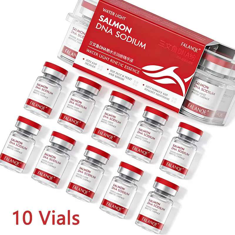 Ampoule de sérum anti-rides au DNA de saumon et au sodium, atténue les ridules, essence de collagène