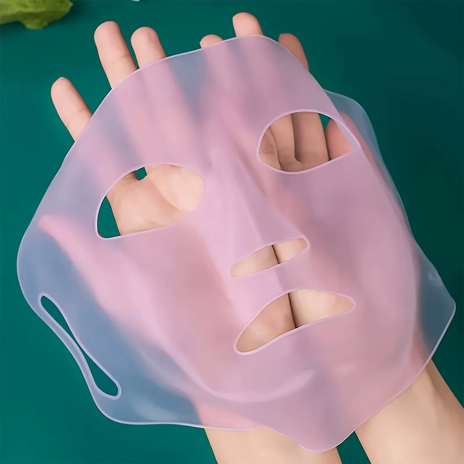 Masque Facial 3D en Silicone, 1 pièce, pour hydrater, réutilisable, Anti-évaporation de l'eau, outil
