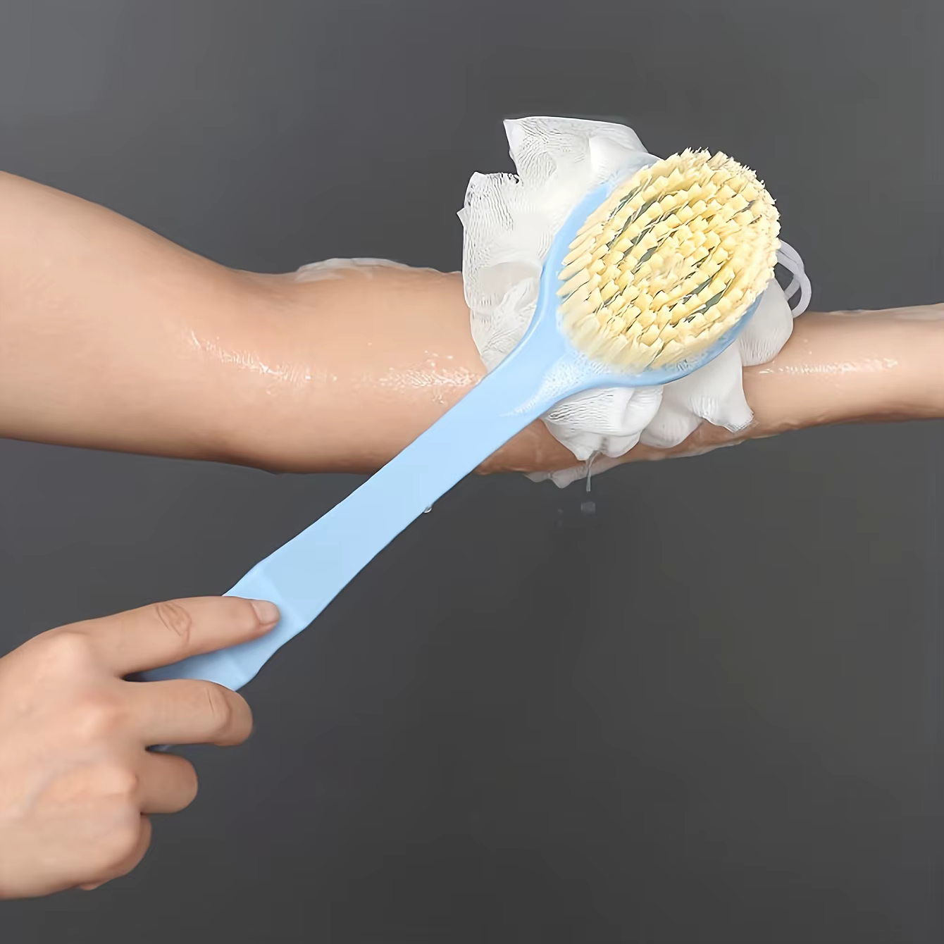 Épurateur de corps doux, douche exfoliante, brosse de bain à Long manche, masseur de peau, brosse de