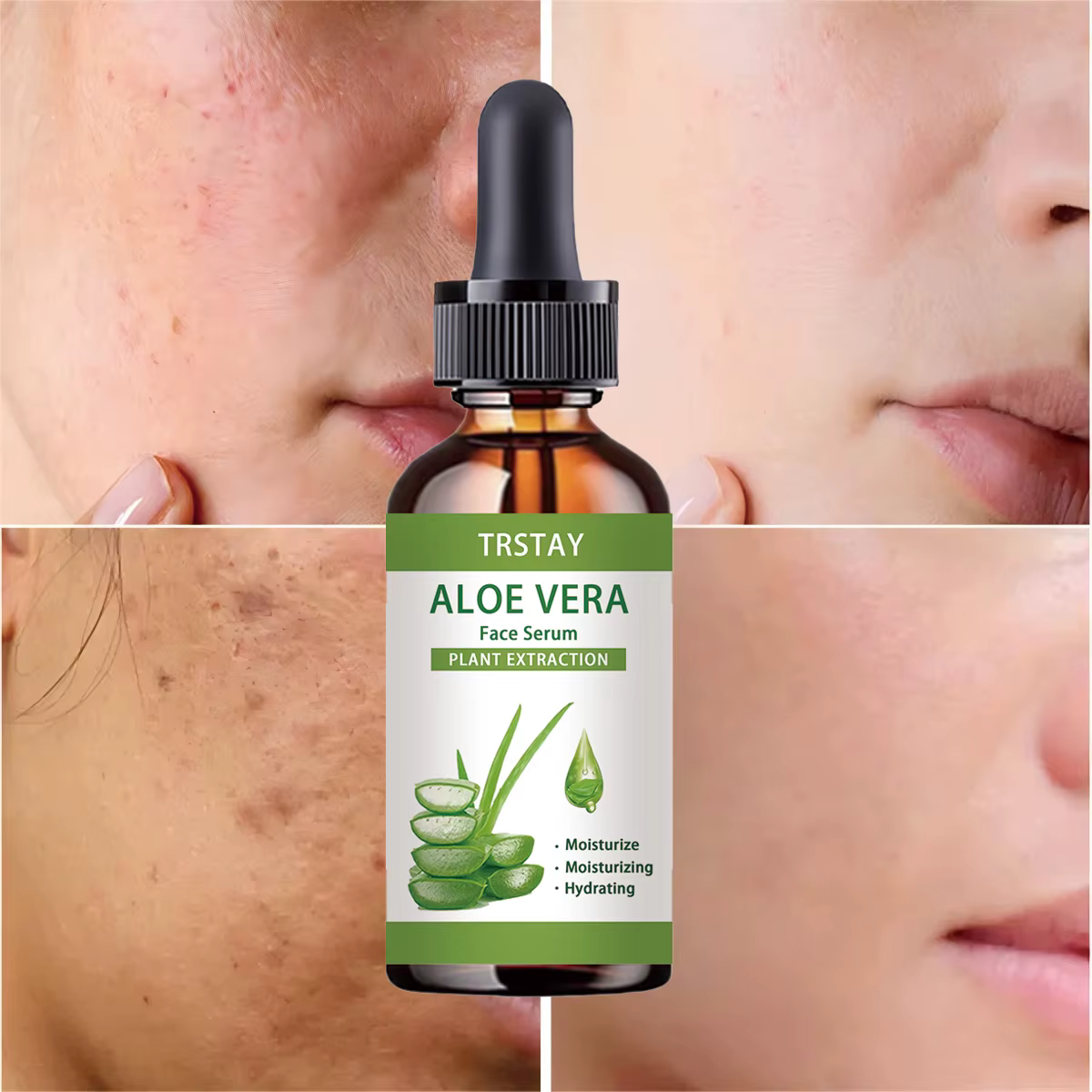 Ingrédients naturels d'aloe vera, hydratants et nourrissants pour la peau