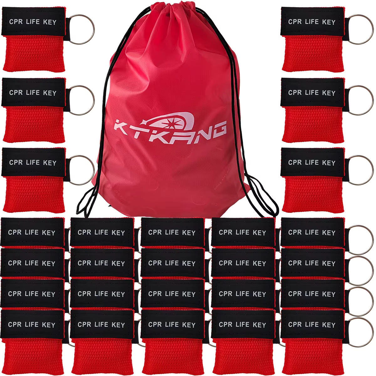 Récitateur manuel de rcp, 50 pièces/lot, bouclier facial de Protection avec porte-clés pour Kit de f