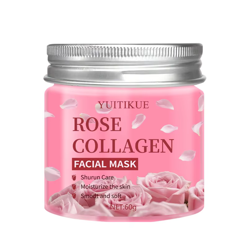 Masque facial au collagène de rose YUITIKU, hydratant, nourrissant, pour une peau lisse, douce et éc