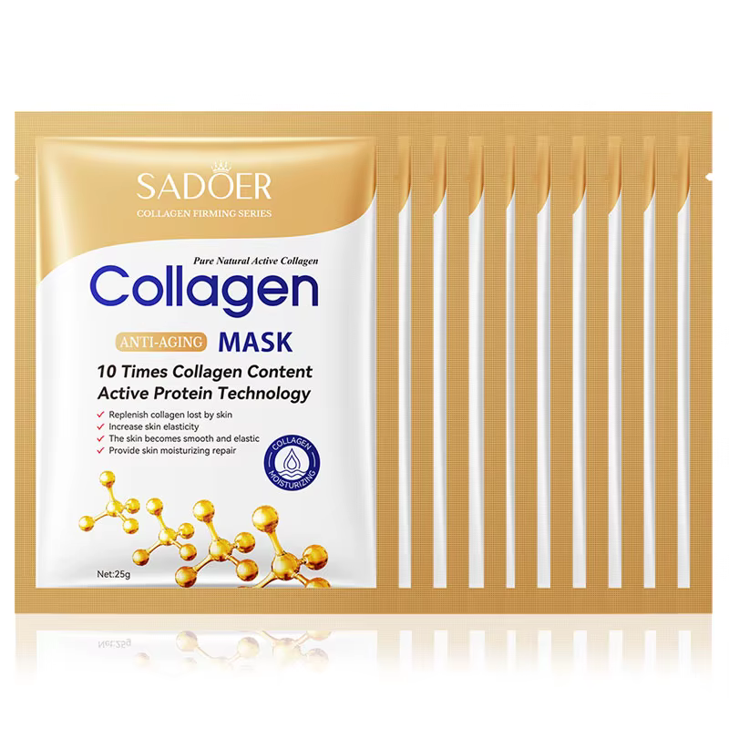 10 pièces Anti-rides collagène masque pour le visage hydratant Anti-âge rides blanchissant soin de l