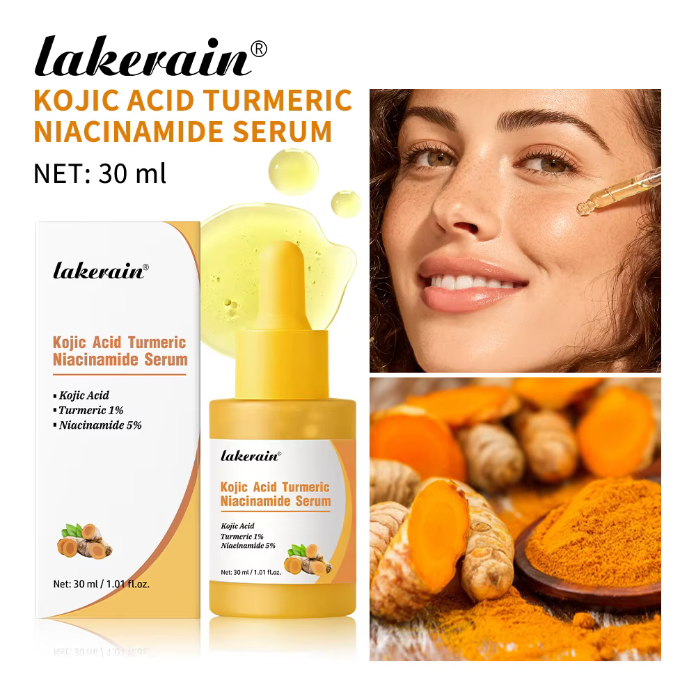 Sérum Niacinamide au curcuma à l'acide kojique, conception compte-gouttes précise, hydratant en prof