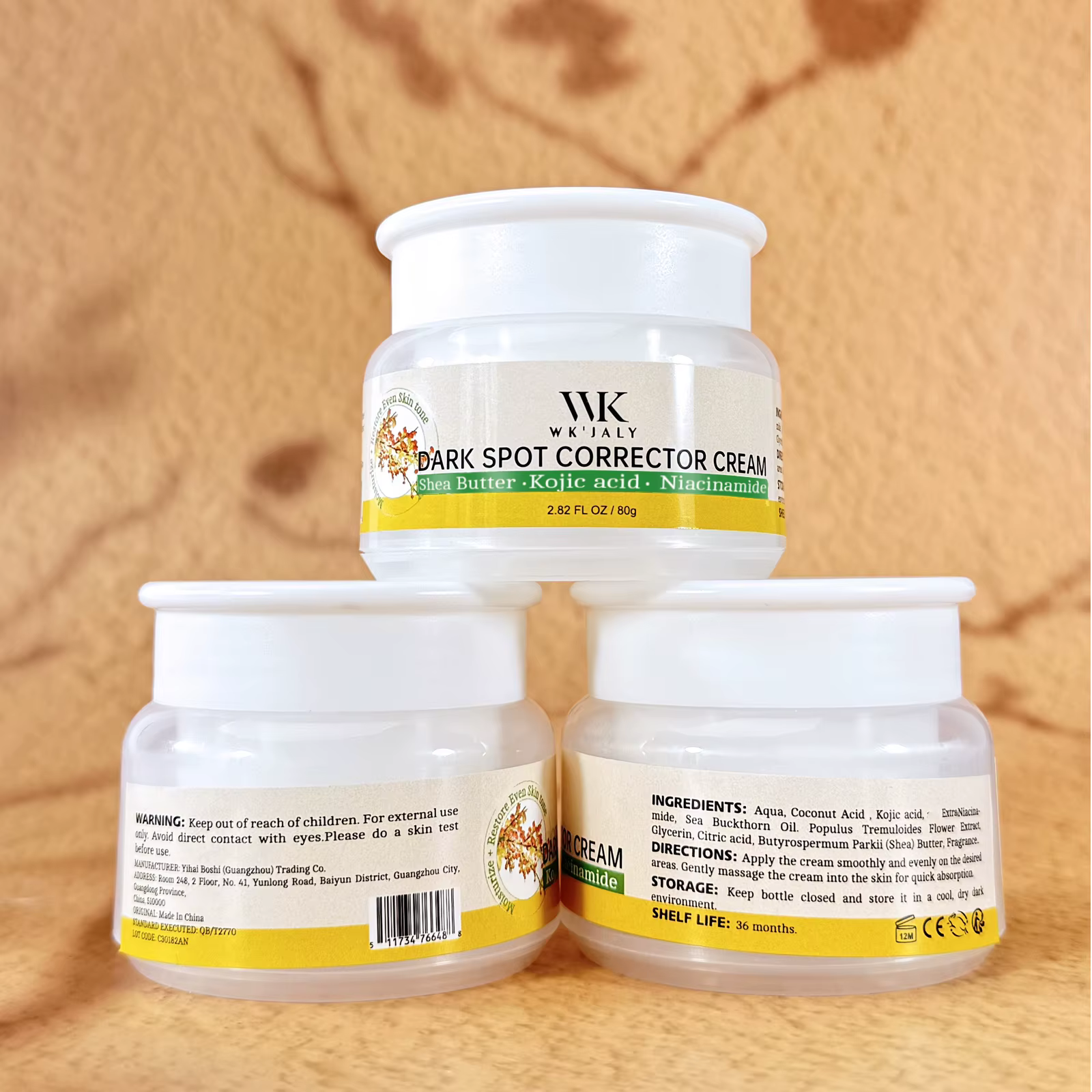 WK JALY Crème correctrice de taches foncées, blanchissante, même le teint, réduit la mélanine, l'hyp