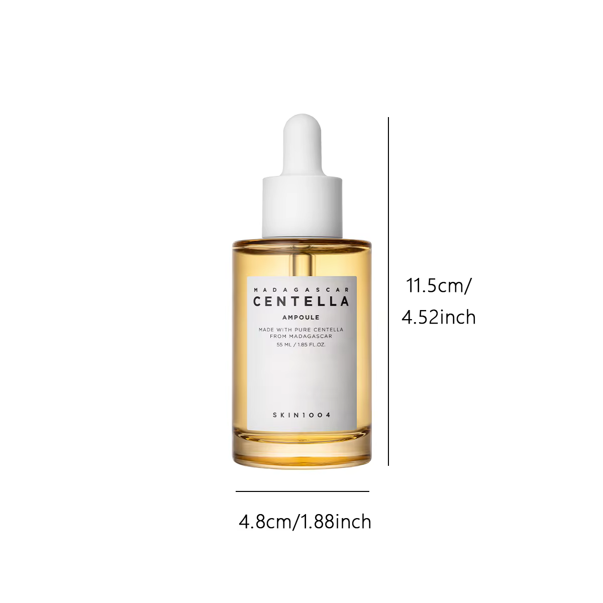 SKIN1004 Ampoule à la Centella de Madagascar 55ml, apaisante et régénérante, calme les rougeurs, lég