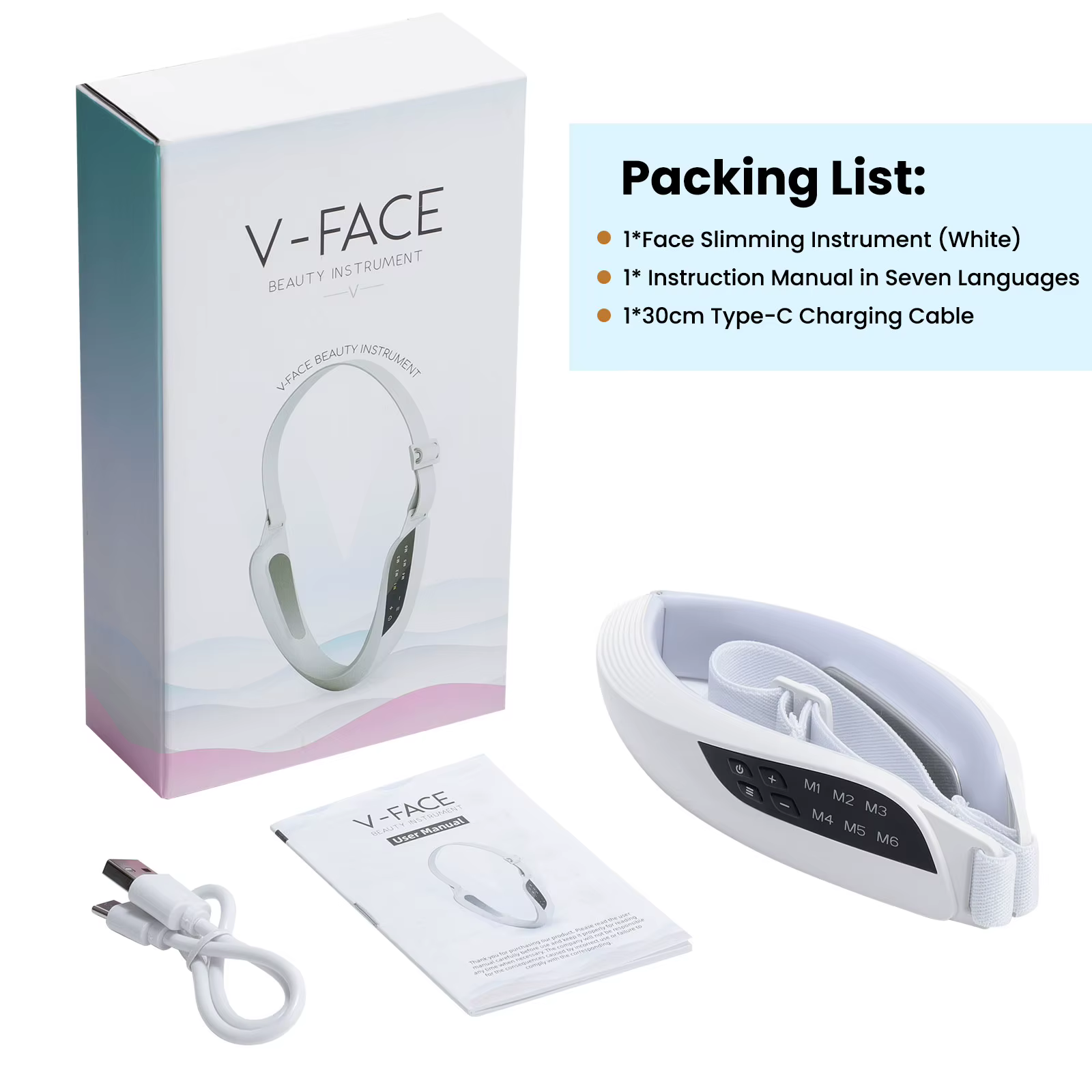 Appareil de beauté électrique pour lifting du visage, 6 modes, 8 niveaux, micro-courant EMS, masseur
