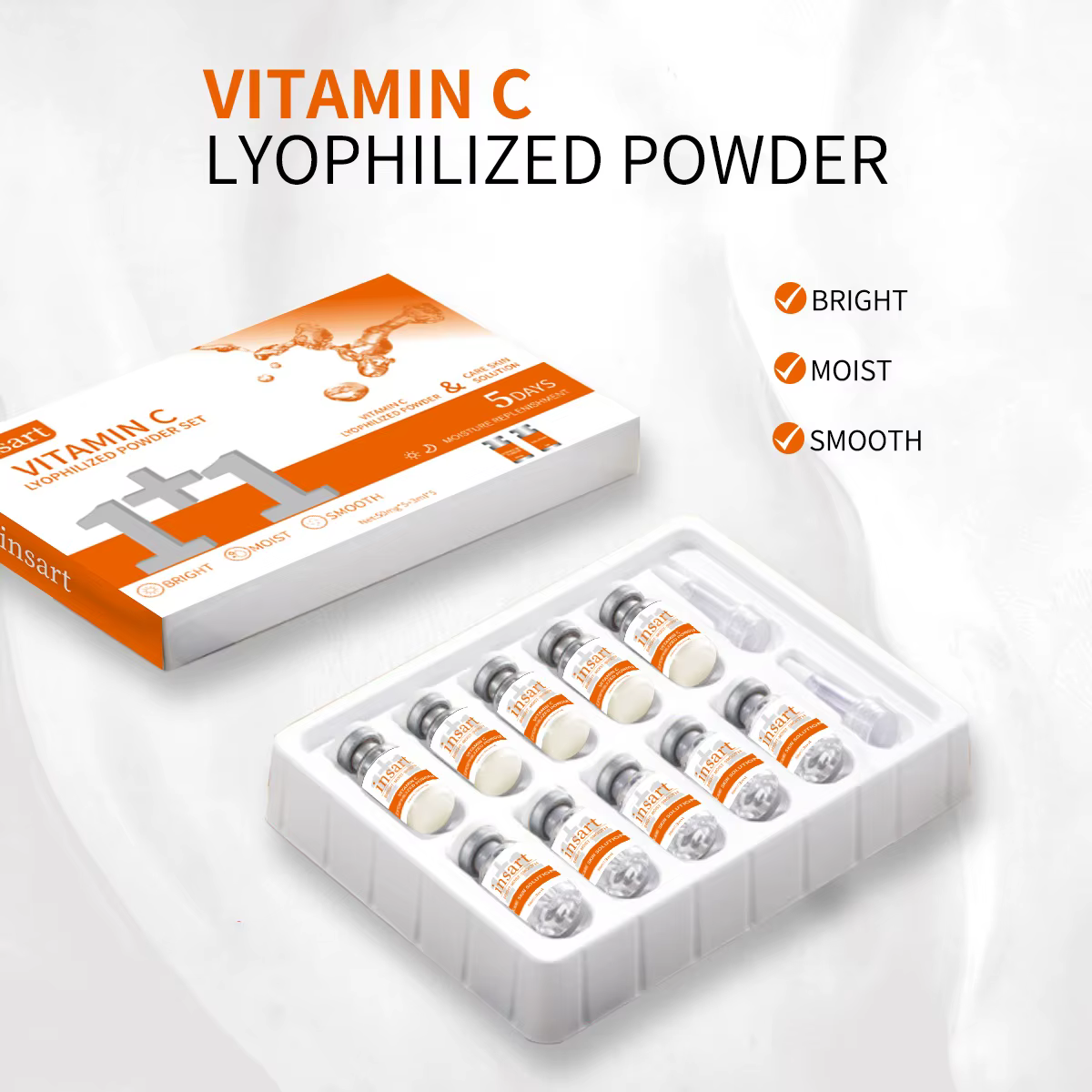 Coffret de Soins à la Vitamine C Lyophilisée (2 Boîtes) – Hydratant et Nourrissant – Cadeau de Noël