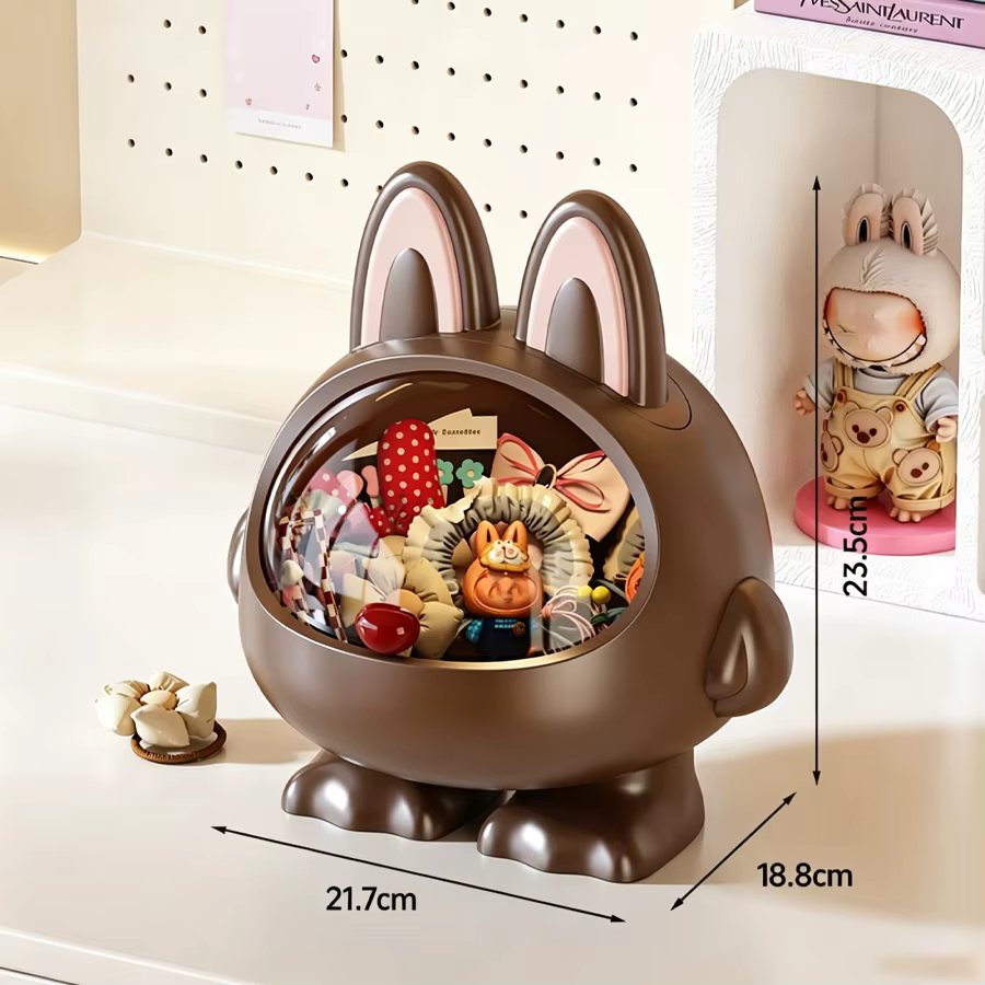 Boîte de rangement pour bijoux et accessoires de bureau pour filles - Multifonctionnelle, grande cap