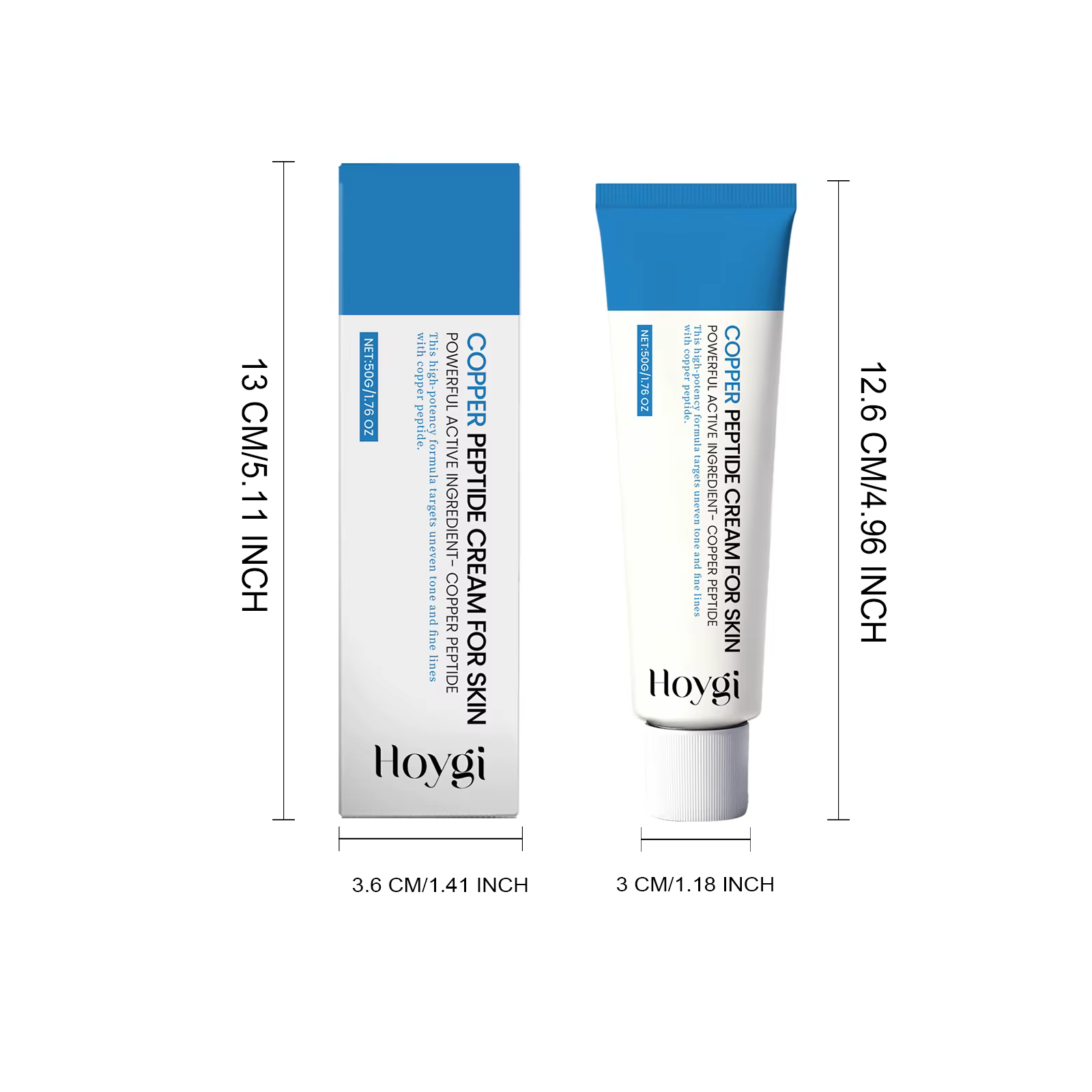 Crème Visage Premium au Peptide de Cuivre Bleu - Formule de Récupération GHK-Cu pour la Réparation P