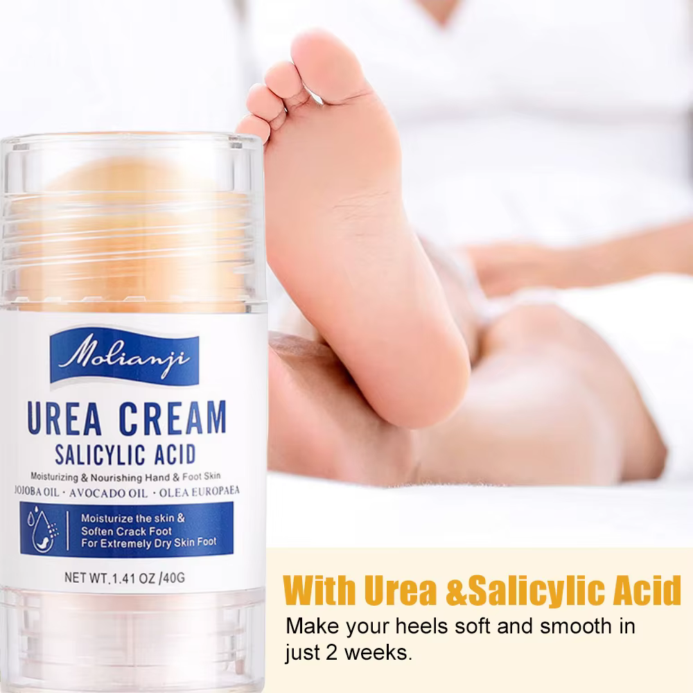 Crème pour les pieds multi-usages à l'urée 40g, riche en urée et en acide salicylique, hydrate et no