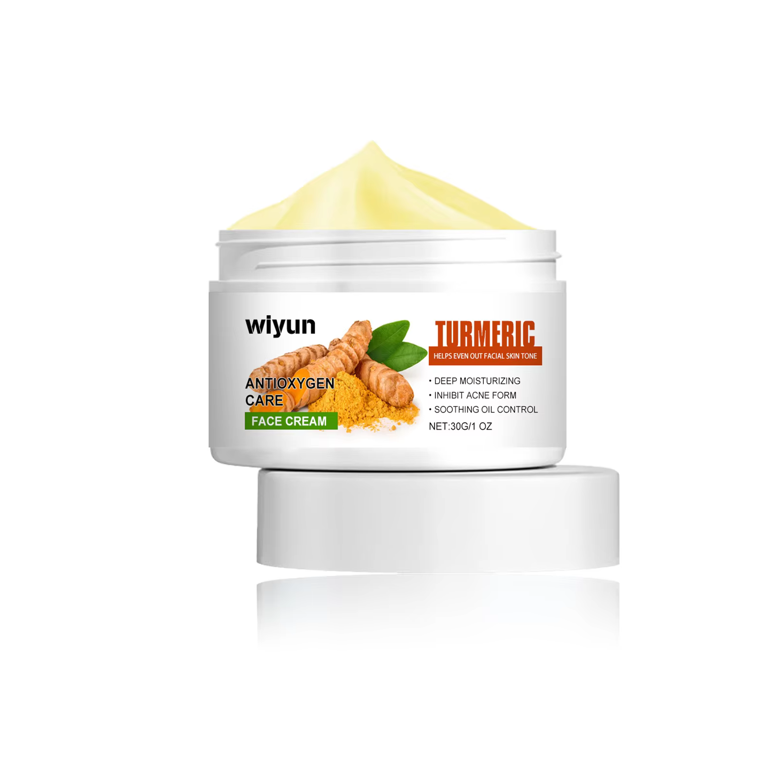 Crème pour le visage au curcuma, blanchiment des taches de rousseur, mélanine diluée, réparation de 