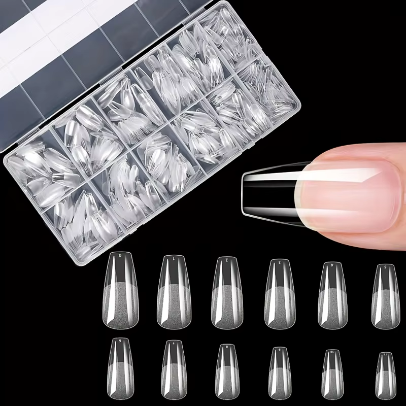 600 pièces couverture complète presse sur les pointes des ongles Stiletto amande carré cercueil fran