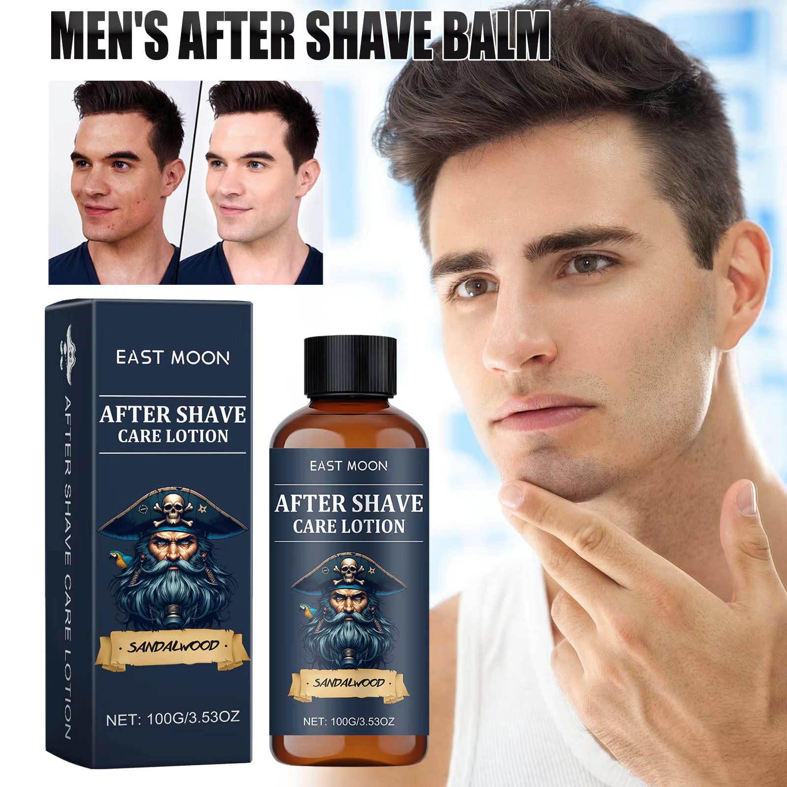 Crème après-rasage pour hommes, baume post-rasage, hydratant pour la peau, apaise l'irritation, Loti
