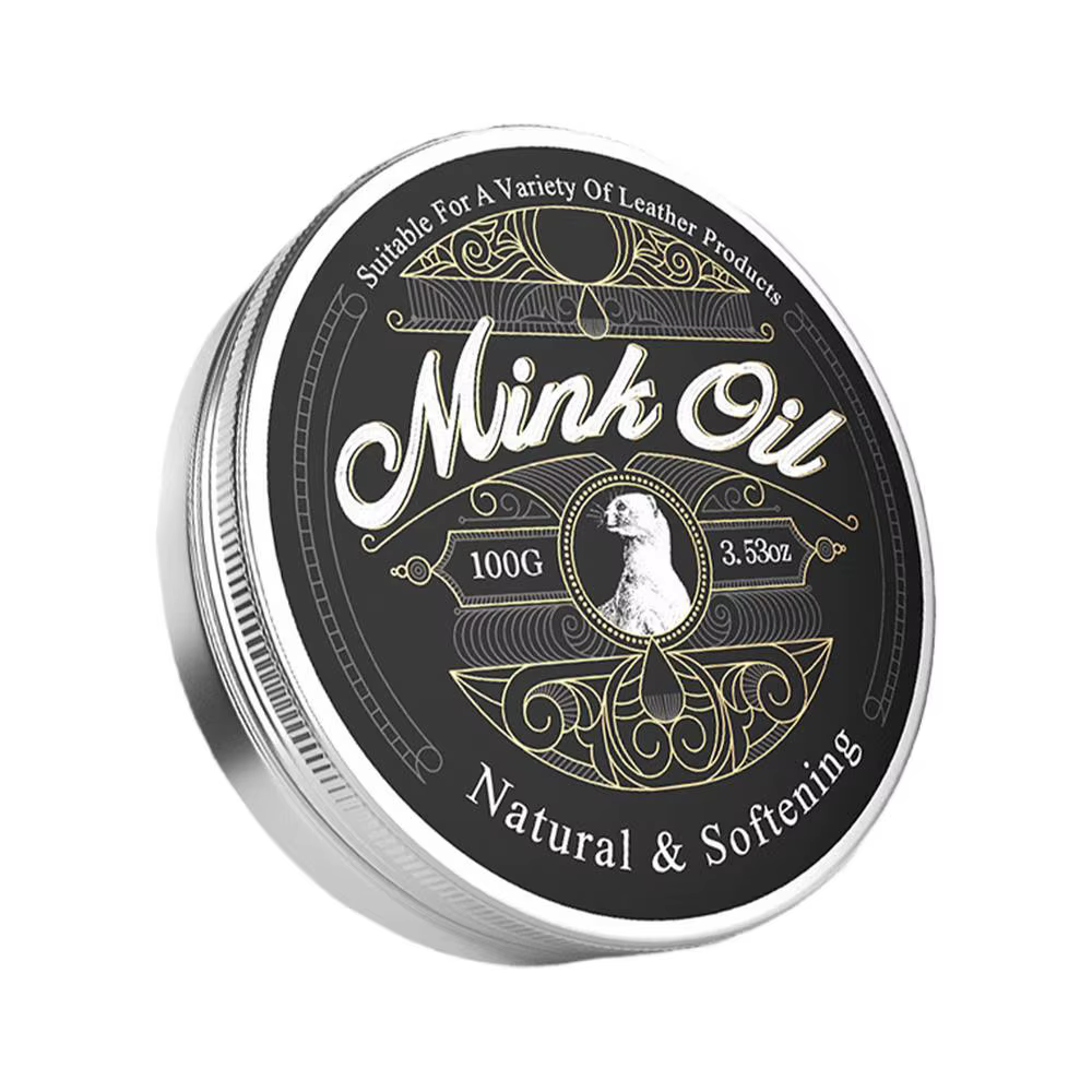 Huile de vison 100g pour bottes en cuir, nettoyant et revitalisant pour le cuir, adoucit et restaure