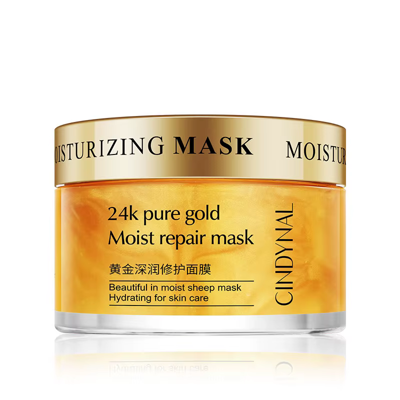 Masque réparateur humide en or pur 24k, crème pour le visage, au collagène, Anti-rides, pour dormir,