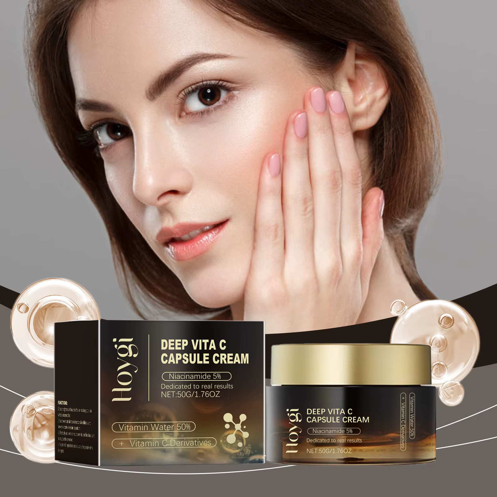 Crème hydratante pour le visage à la vitamine C, crème hydratante douce et hydratante pour le visage