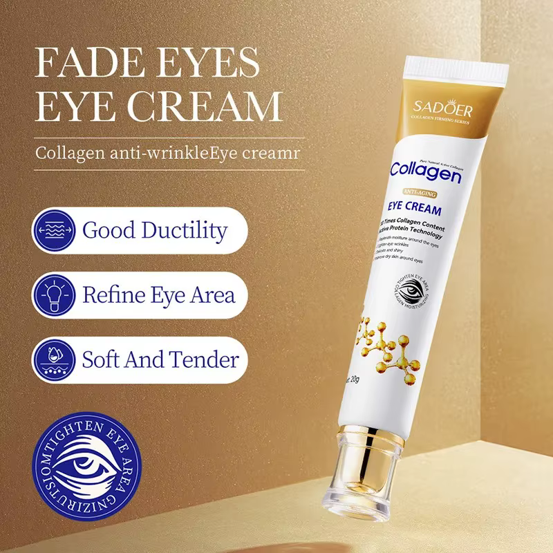 SADOER collagène crème pour les yeux soin Anti cernes sacs pour les yeux raffermissant hydratant soi