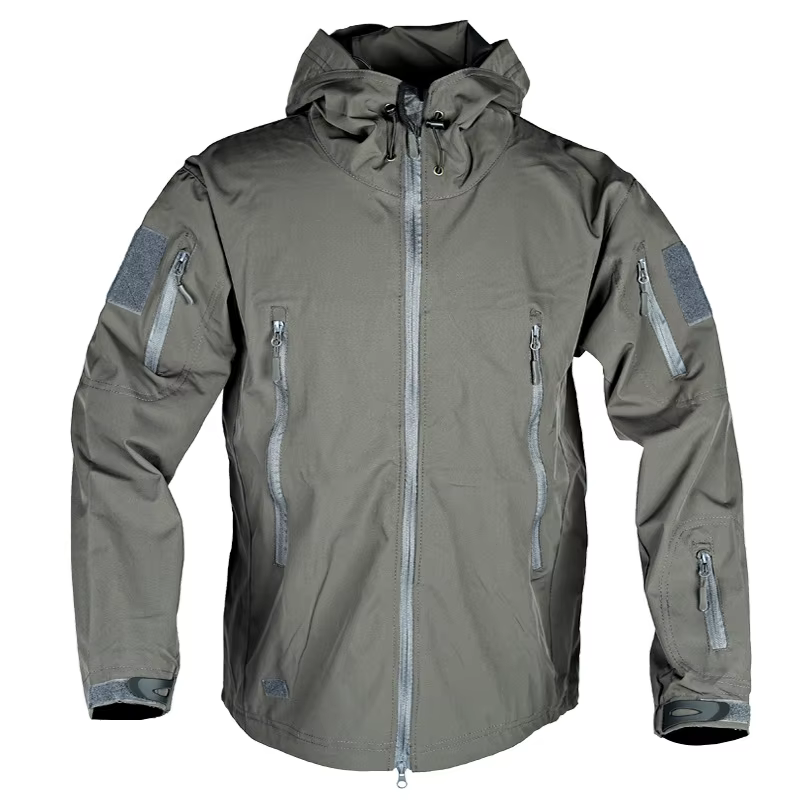 Vestes à capuche imperméables pour hommes, manteau long, fermeture éclair complète, plusieurs poches