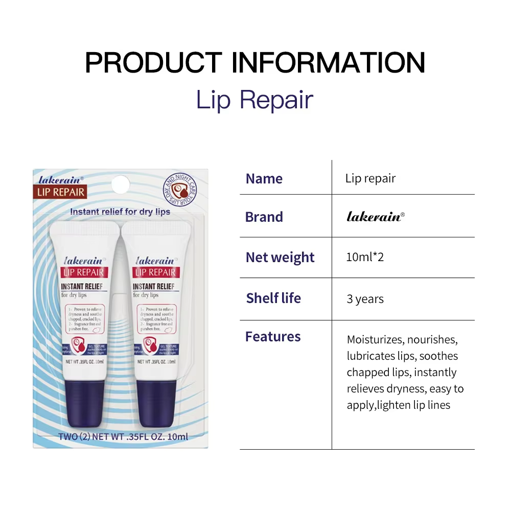 Gel réparateur pour les lèvres, hydratant, soulagement instantané pour les lèvres sèches, liquide, b