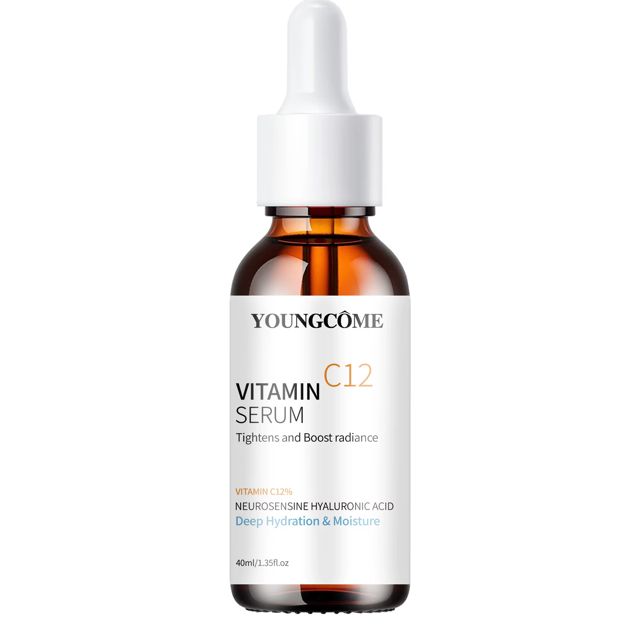 Sérum Visage Antioxydant à la Vitamine C12 - Texture Légère, Booste l'Éclat de la Peau, Pour Tous Ty