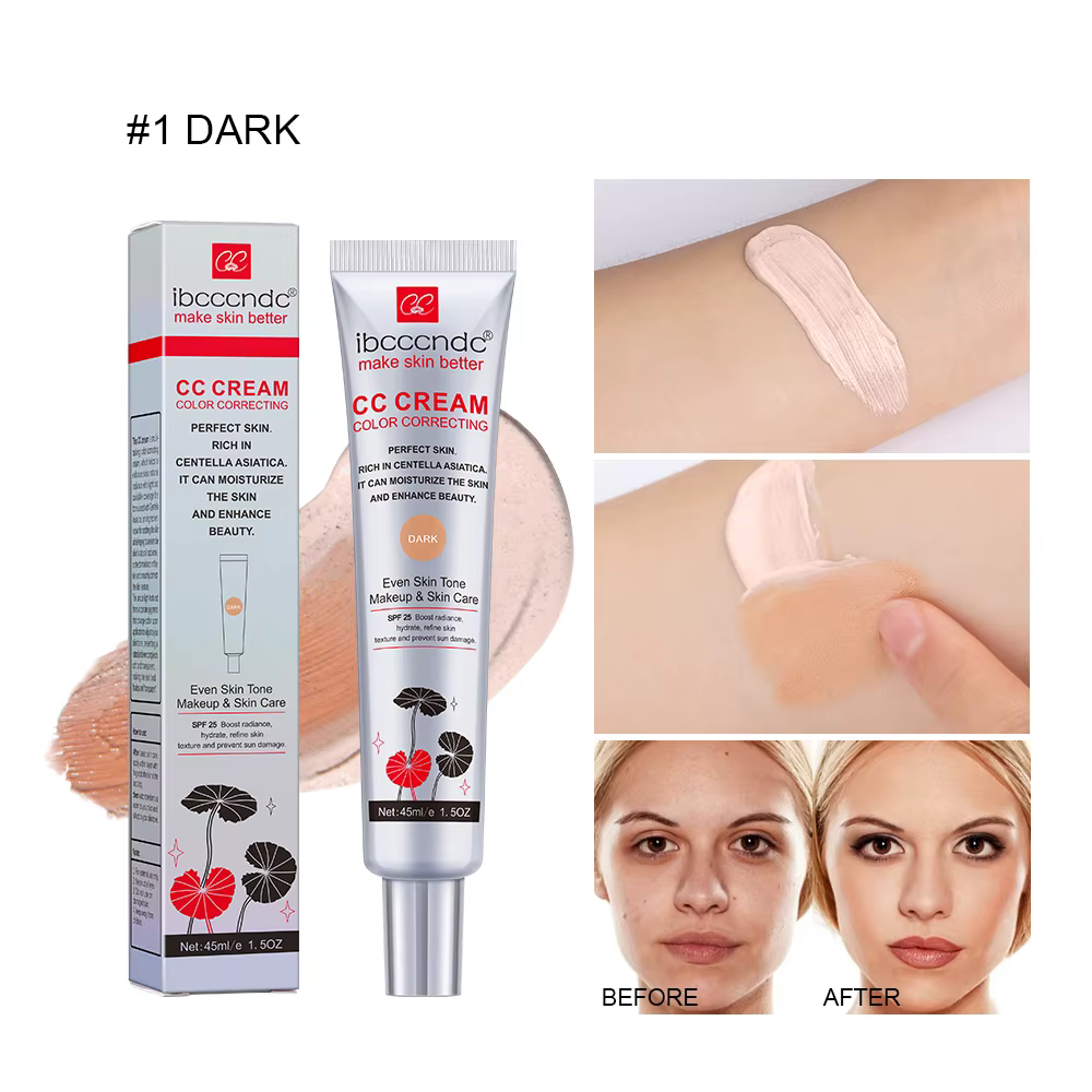 Make-Crème CC Correctrice Hydratante Imperméable, Maquillage Anti-Transpiration, Avant Correcteur, M