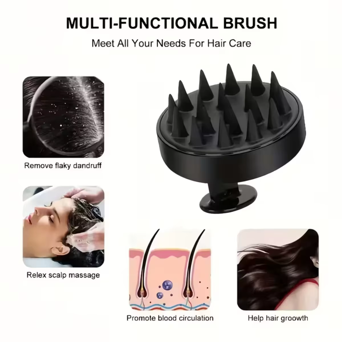 Ensemble de 4 brosses exfoliantes douces en Silicone pour le visage, douche douce, Massage et nettoy
