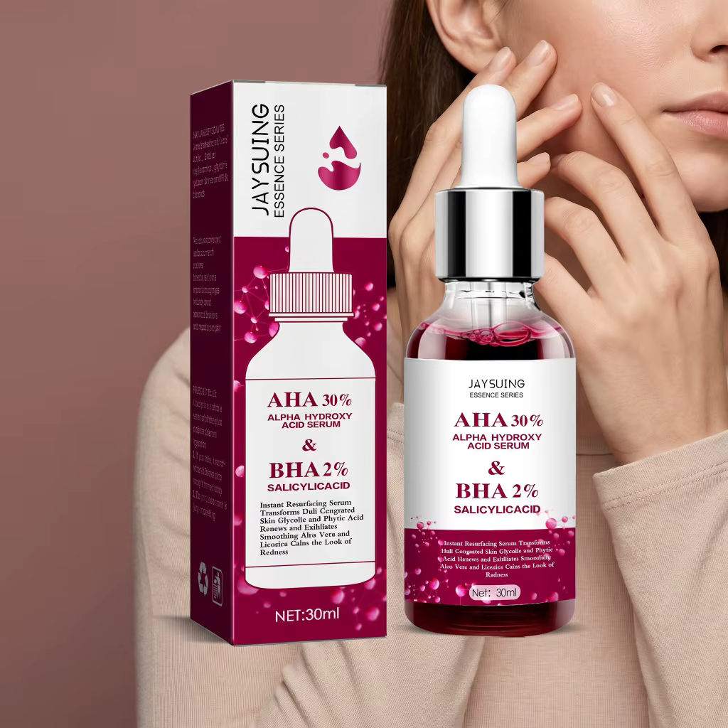 Sérum Resurfaçant 30% AHA BHA à l'Acide Glycolique – Purifie les Pores Obstrués, Lisse la Peau Terne