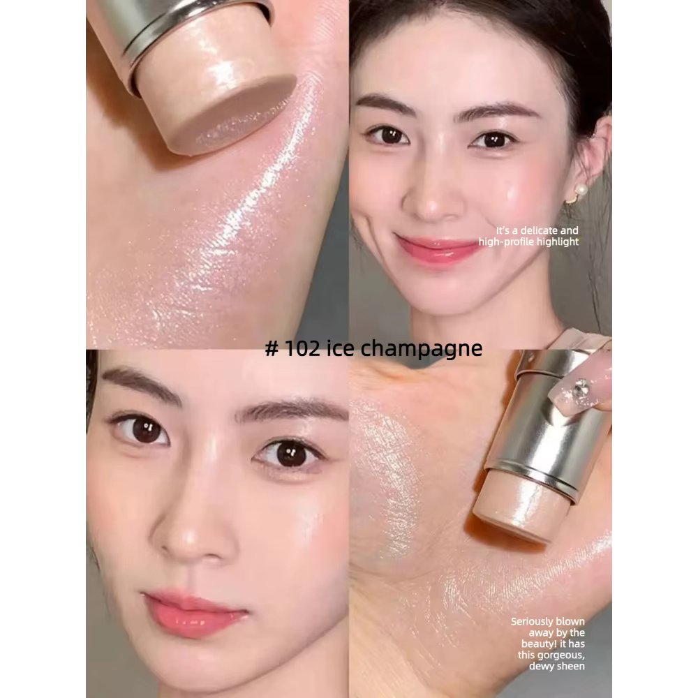 Bâton de haute brillance surligneur Blush eau lumière miroitant imperméable visage Contour illuminat