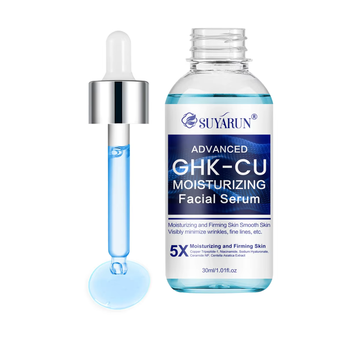 Sérum SUYARUN GHK-CU - Hydratant facial anti-âge, raffermissant et hydratant pour tous types de peau