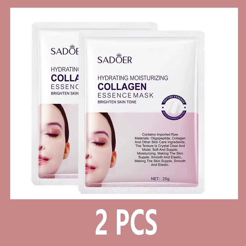 Masque facial anti-rides au collagène, anti-âge, atténue les ridules, raffermit la peau, hydrate, éc