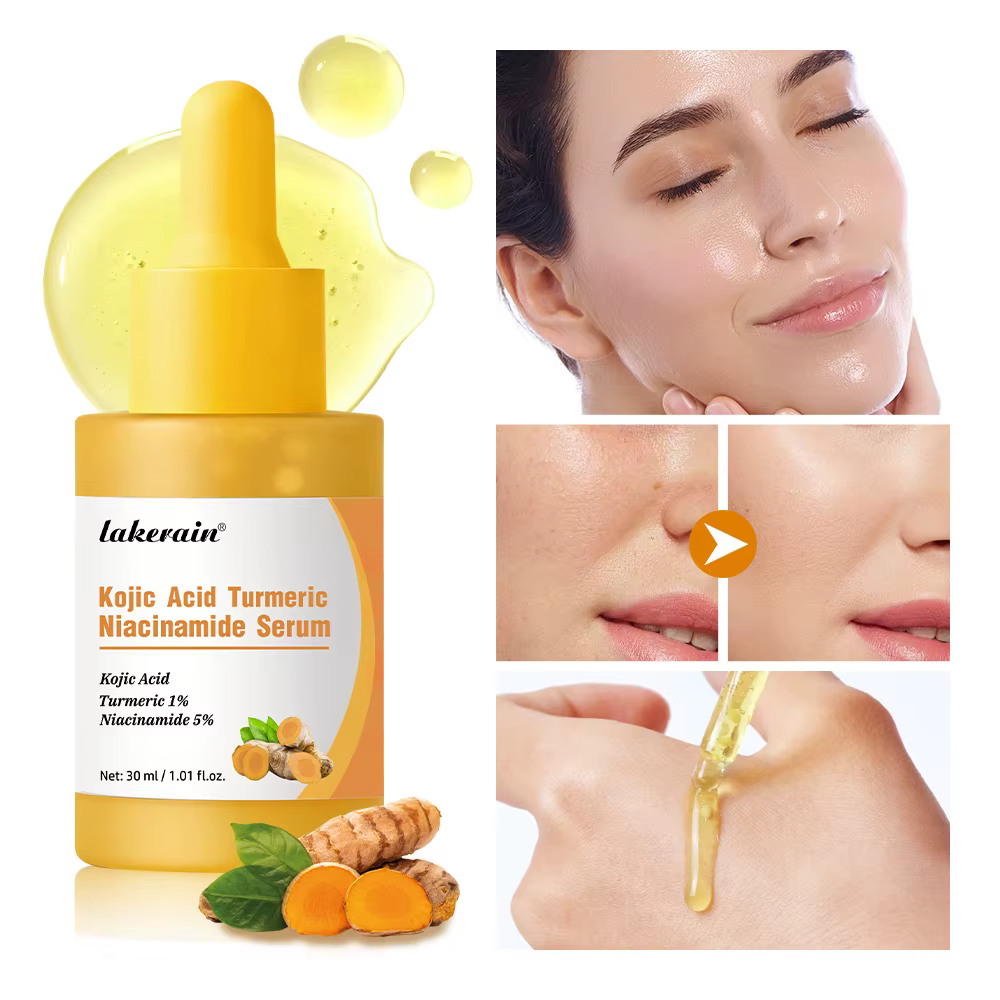 Sérum au curcuma à l'acide kojique, Capsules lumineuses Niacinamide, éclaircissante, hydratation, éq