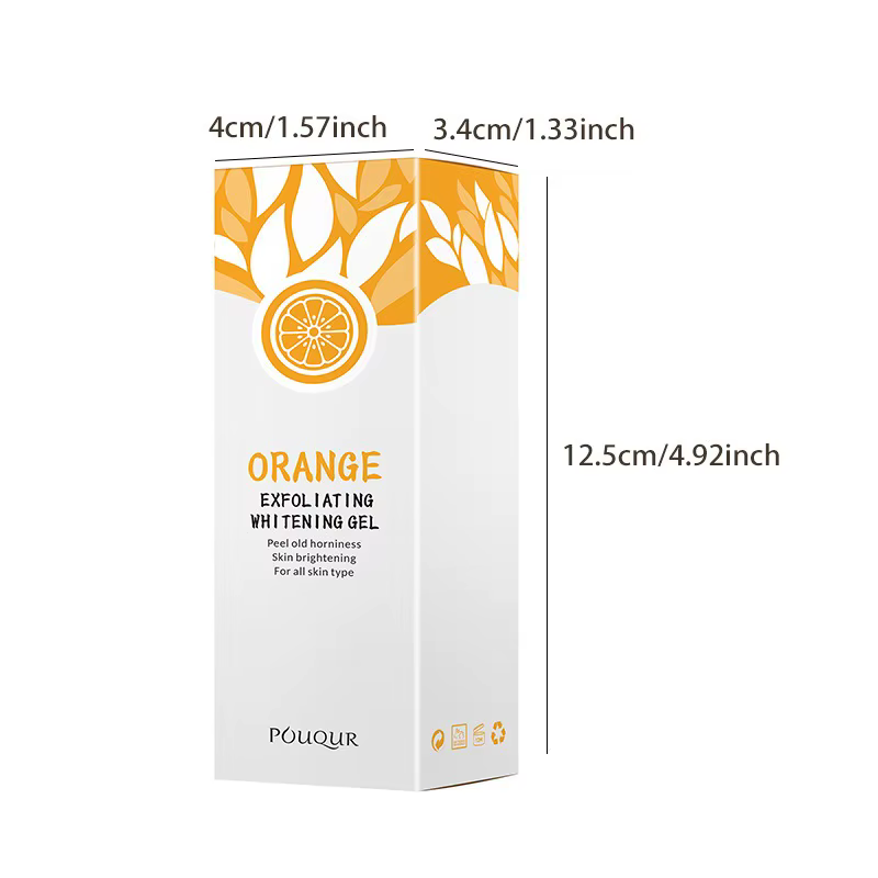 Gel exfoliant orange nettoyant pour le visage gommage pour tout le corps crème pour peau morte