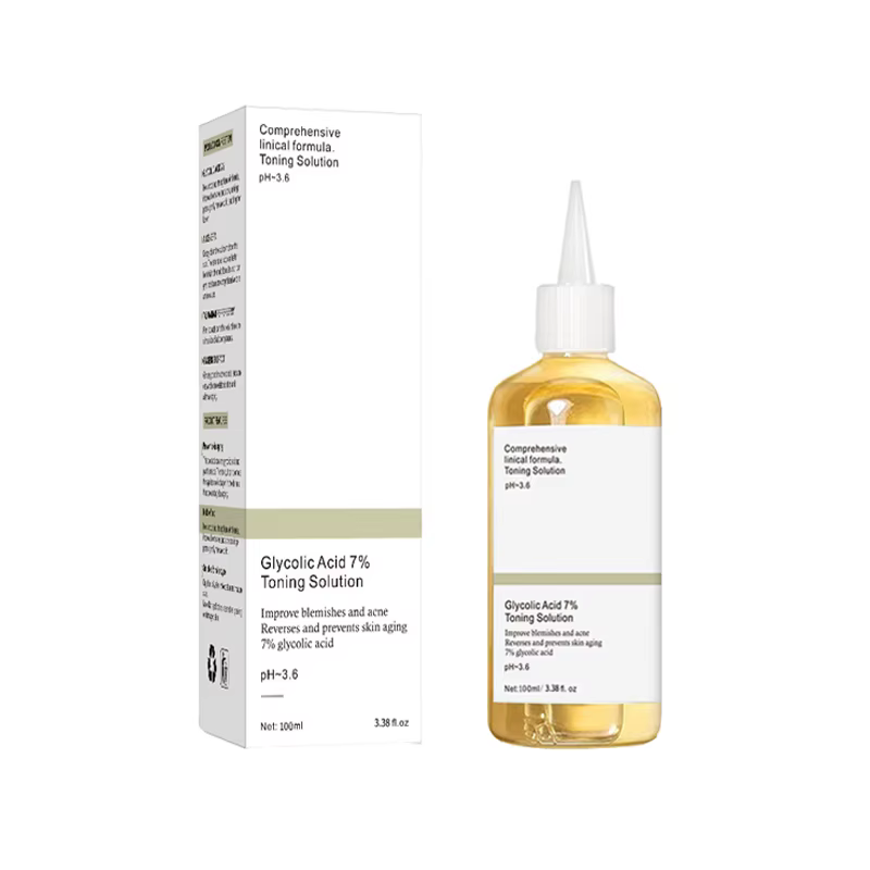 Solution tonifiante à l'acide glycolique 7%, pour éliminer l'acné, hydrate la peau, Lotion rajeuniss