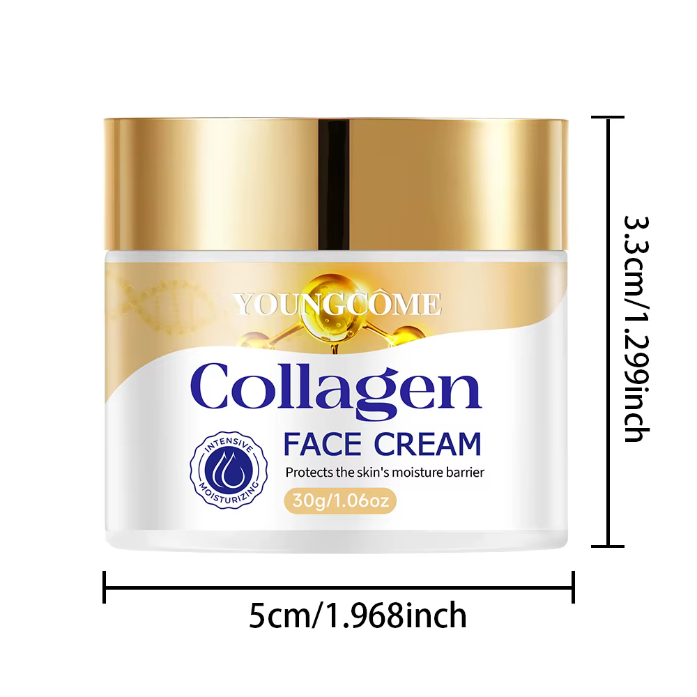 Crème raffermissante pour le visage au collagène, apaise la peau sèche, anti-âge, lifting, estompe l