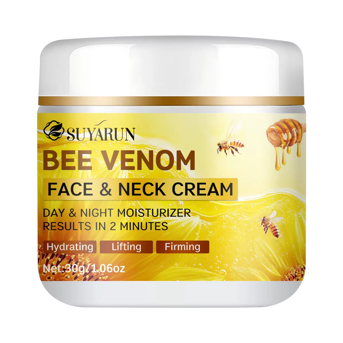 SUYARUN Crème visage anti-âge au collagène au venin d'abeille |   Hydratant liftant raffermissant | 