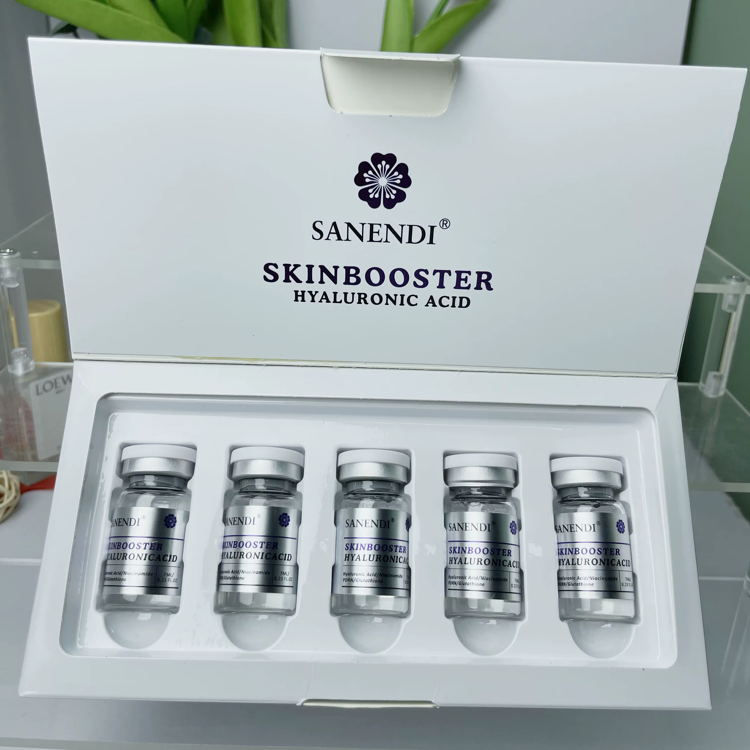 Sanendi peau BOOSTER acide hyaluronique Solution de problèmes de peau du visage hydratant hydratatio
