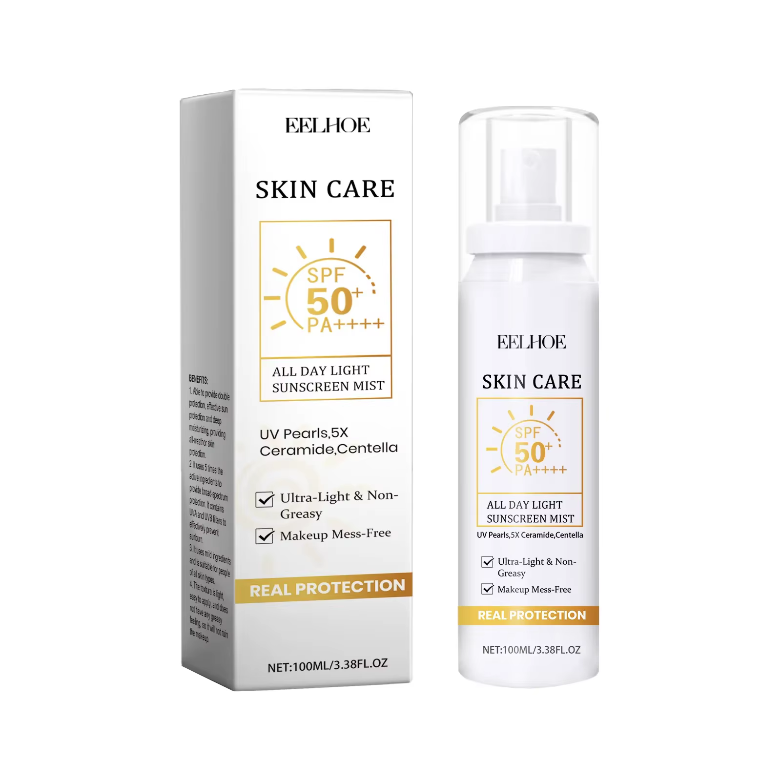 Spray de protection solaire Spf50 +, protection UV, imperméable, durable, bloc solaire, brume d'isol