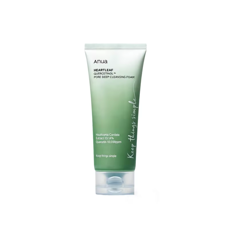 Ensemble de soins de la peau Anua, nettoyant visage Heartleaf, mousse nettoyante, nettoyage en profo