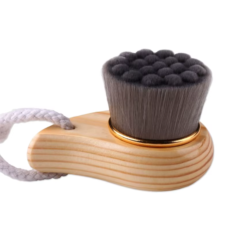 Nettoyeur en profondeur de points noirs, brosse de Massage du visage, soins du visage, manche en boi