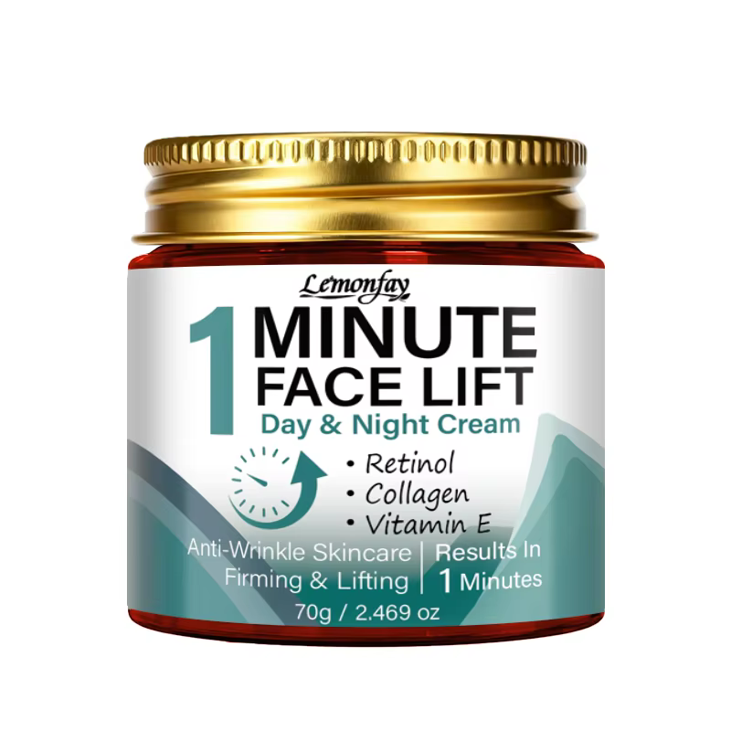 Crème de jour et de nuit Lemonfay 1 Minute Face Lift au rétinol et au collagène, anti-rides, rafferm