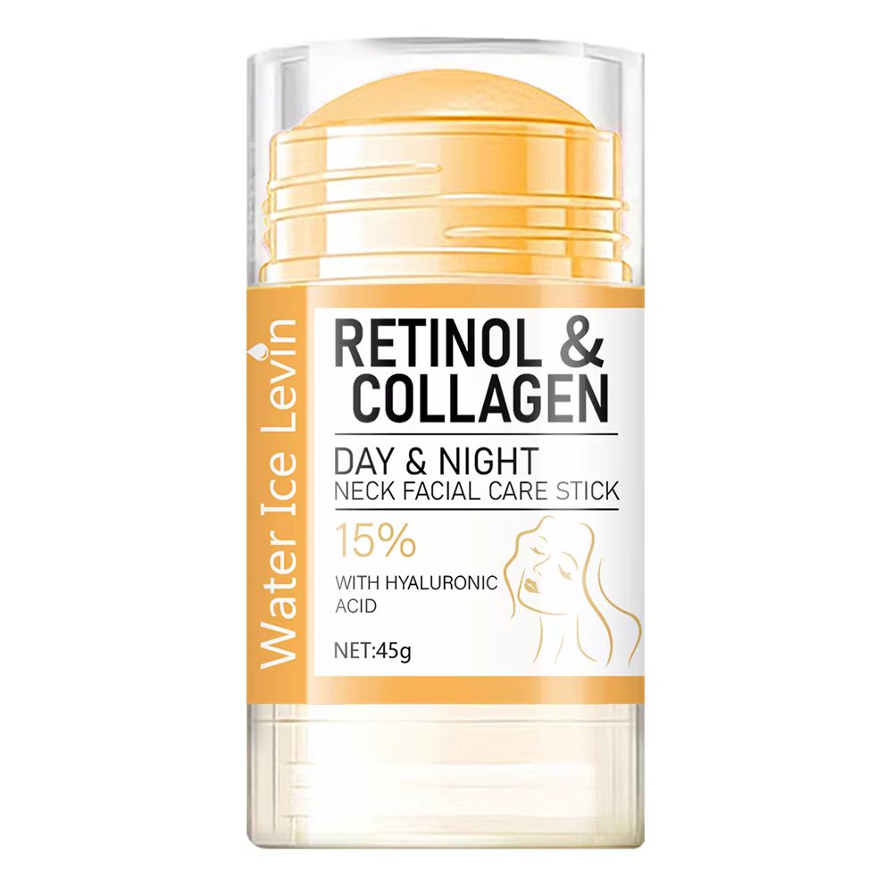 Stick Crème Visage et Cou Jour et Nuit au Rétinol et Collagène 45g, Hydratant et Nourrissant, Non Gr