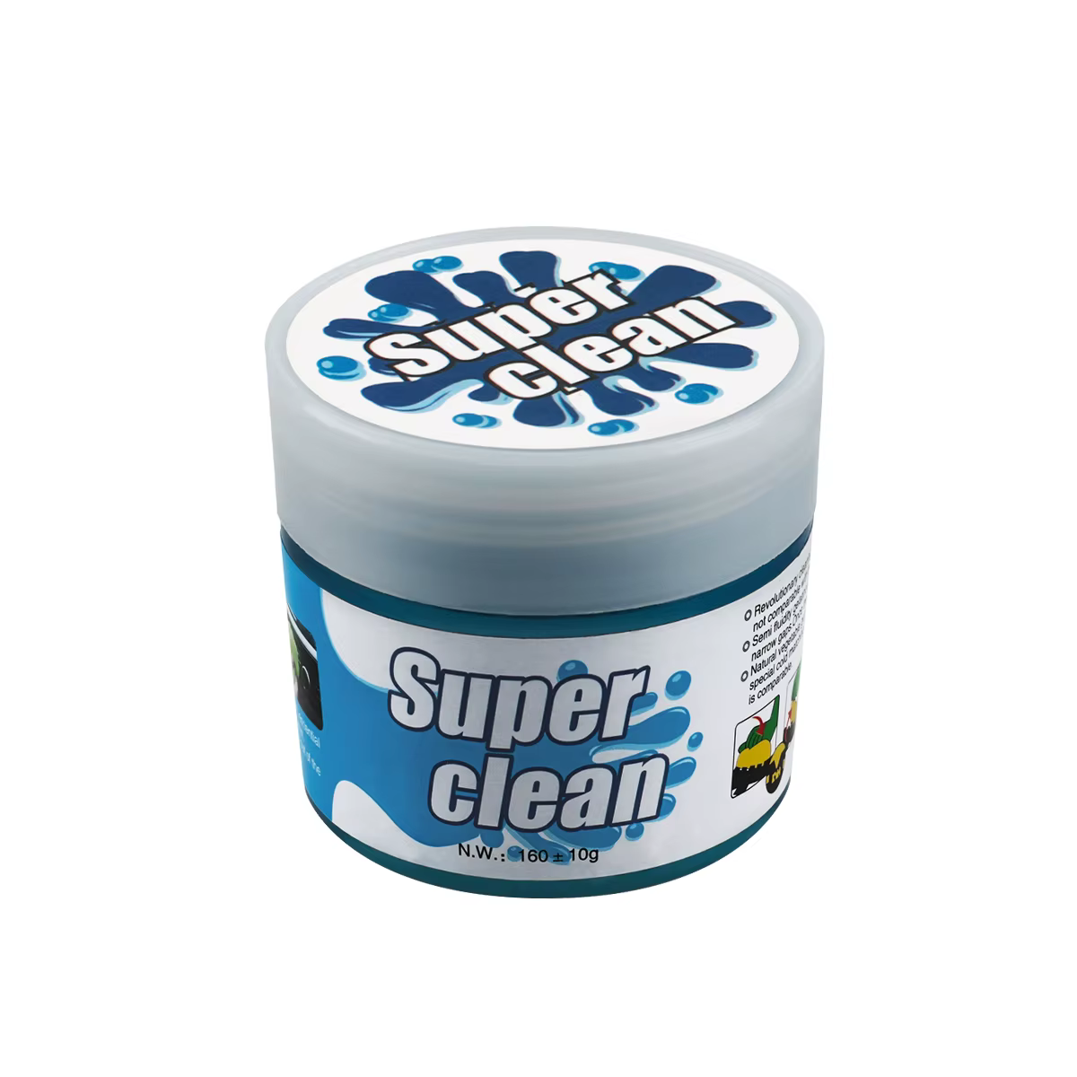 1 pièce 160g Gel de nettoyage multi-usages à grande capacité, adhésif doux pour voiture, nettoyant p