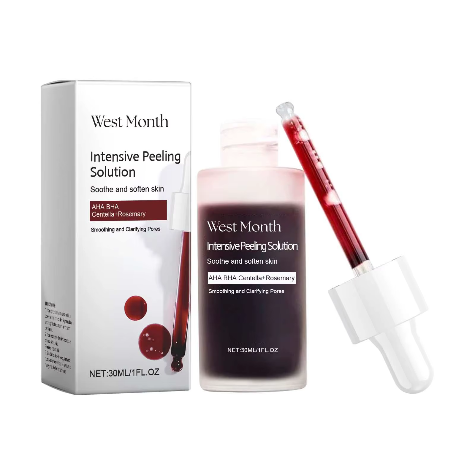 Sérum Peeling pour le visage, acide de fruits AHA BHA, Anti-acné, exfoliant, réparateur, rétrécissem