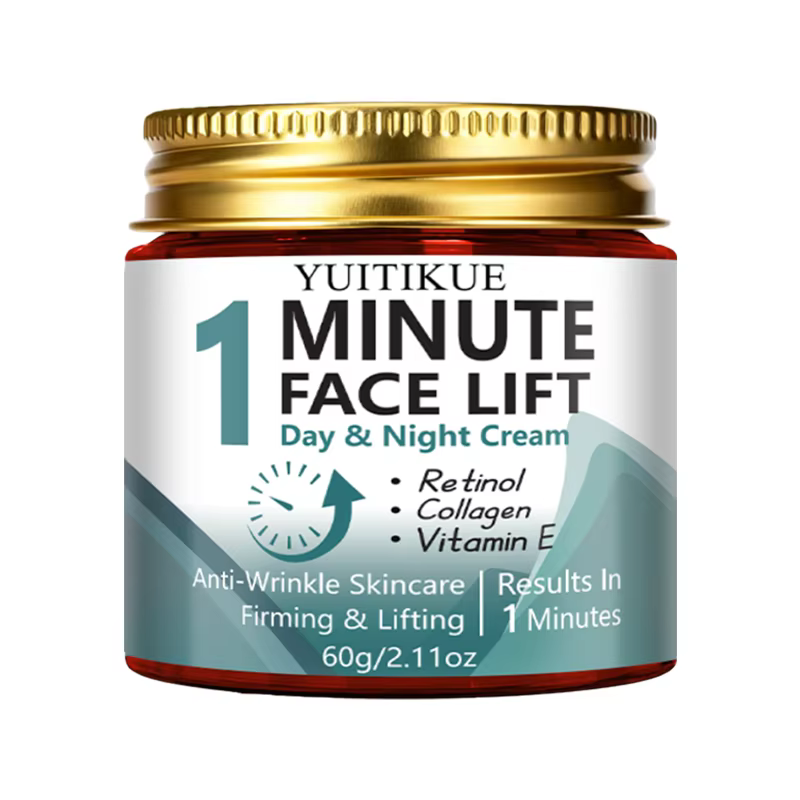YUITIKUE Crème de Jour et de Nuit Effet Lifting en 1 Minute Rétinol Collagène Vitamine E Anti-rides 