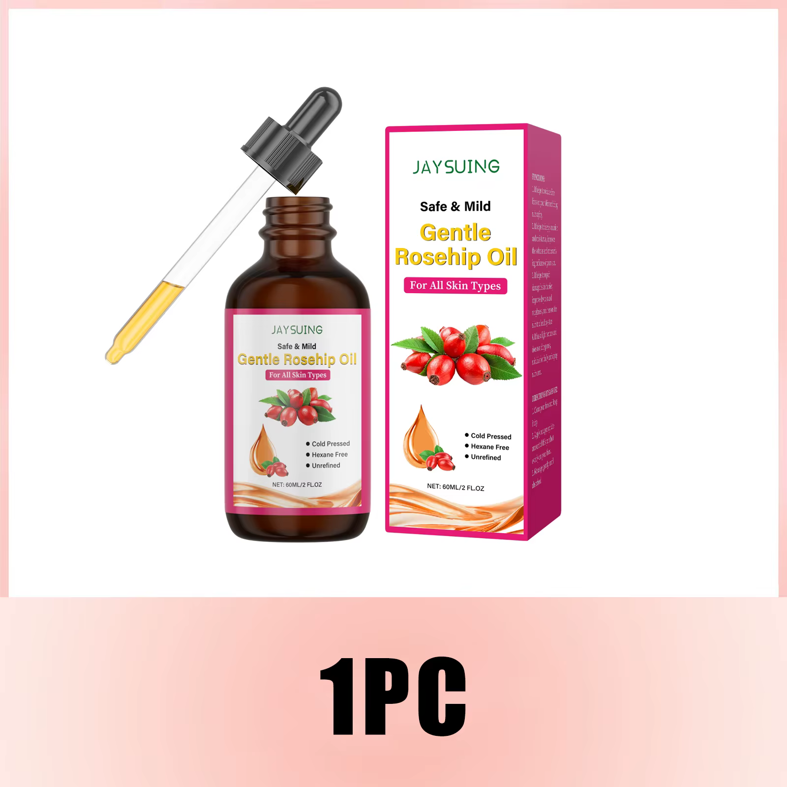 Huile de rose musquée pour le visage, bio, Anti-âge, traitement des cicatrices d'acné, estompe les r