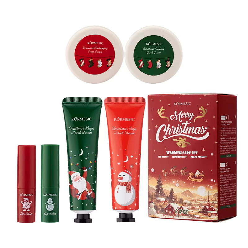 Coffret cadeau de Noël Collection de soins du corps hydratants, doté de crème pour les mains, baume 