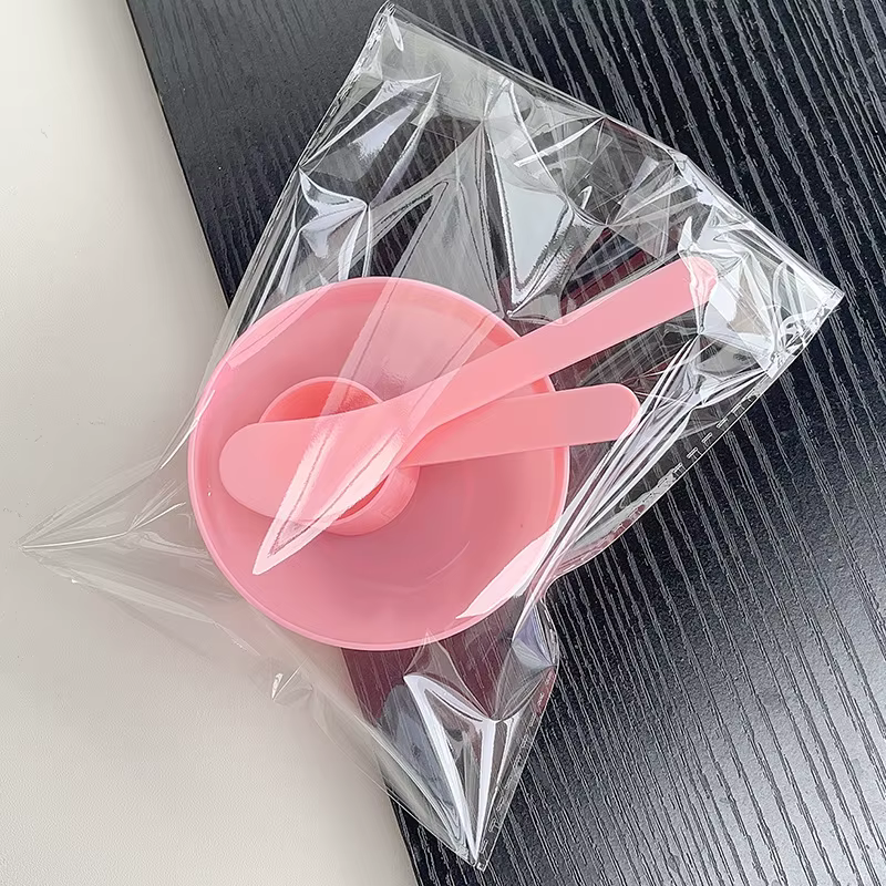 Ensemble de trois pièces pour masque et soin de la peau : bol, bâtonnet et cuillère, cuillère doseus