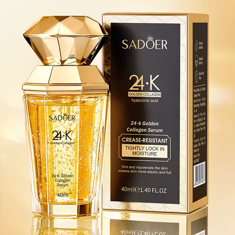 SADOER 24K sérum au collagène doré pour le visage hydratant Anti-rides hydratant Anti-âge Essence du