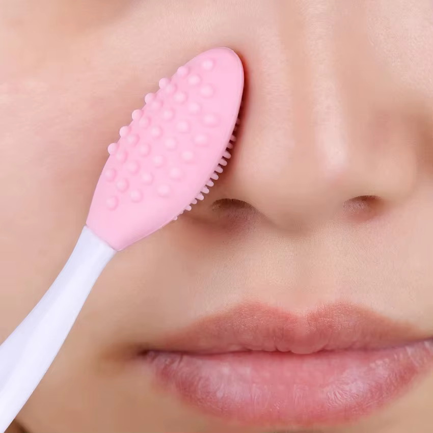 Brosse de lavage du visage en Silicone, soins de beauté pour la peau, exfoliante du nez, nettoyage d